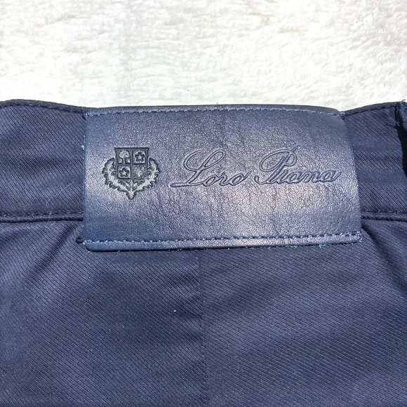 Loro Piana Deep Blue Flat Front Shorts - Picture 4 of 8